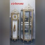 ست بوفه و ساعت برنزی مدل گل رز