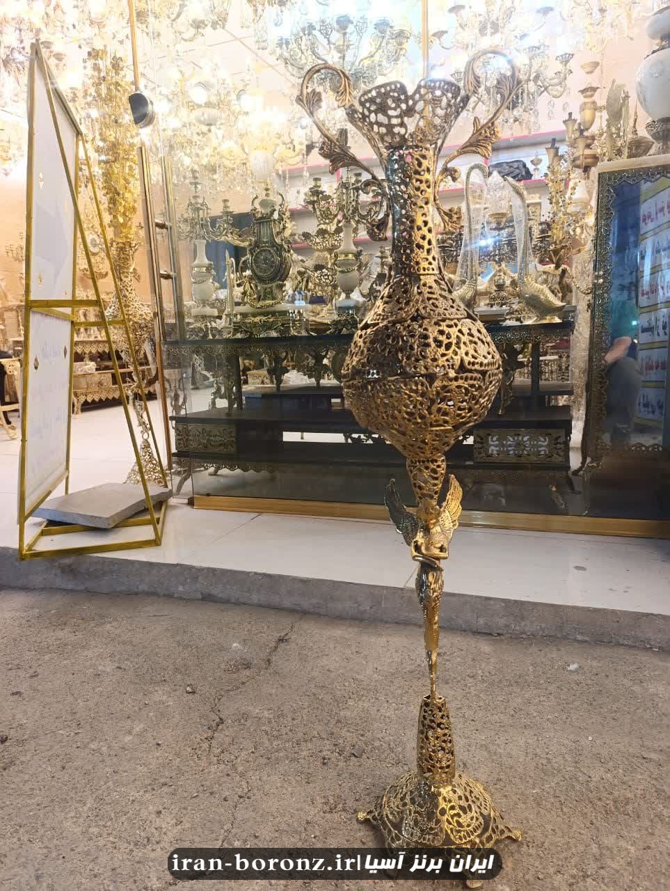 گلدان کنار سالنی برنزی مدل فرشته