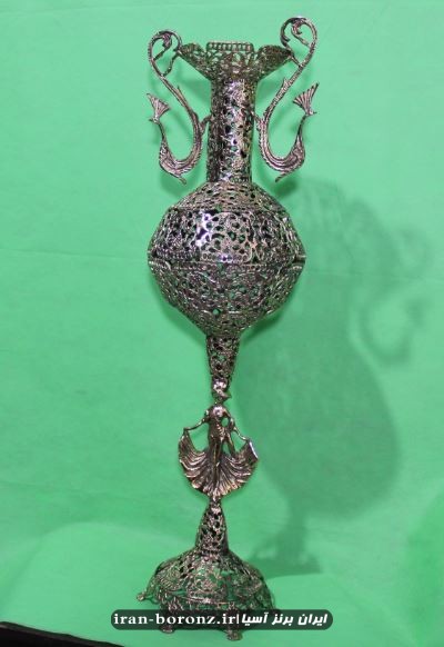 گلدان کنارسالنی برنزی