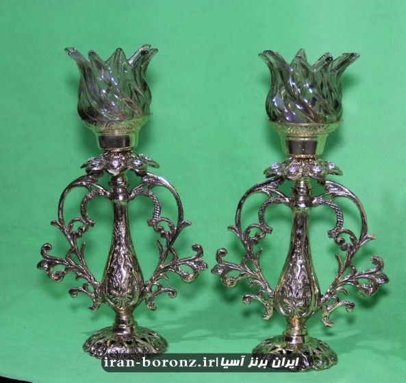 شمعدان برنزی مدل شاخک دار