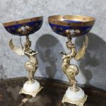 آجیل خوری رومیزی برنزی مدل فرشته