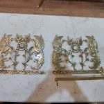 ست جا حوله ای و جا کلیدی طاووسی گل بادمجانی