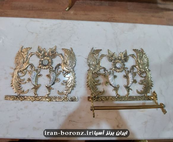 ست جا کلیدی جا حوله ای برنزی