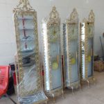 ست ساعت ایستاده و اینه قدی برنزی