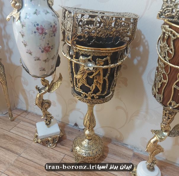 سطل و جا دستمال برنزی مدل هخامنشی