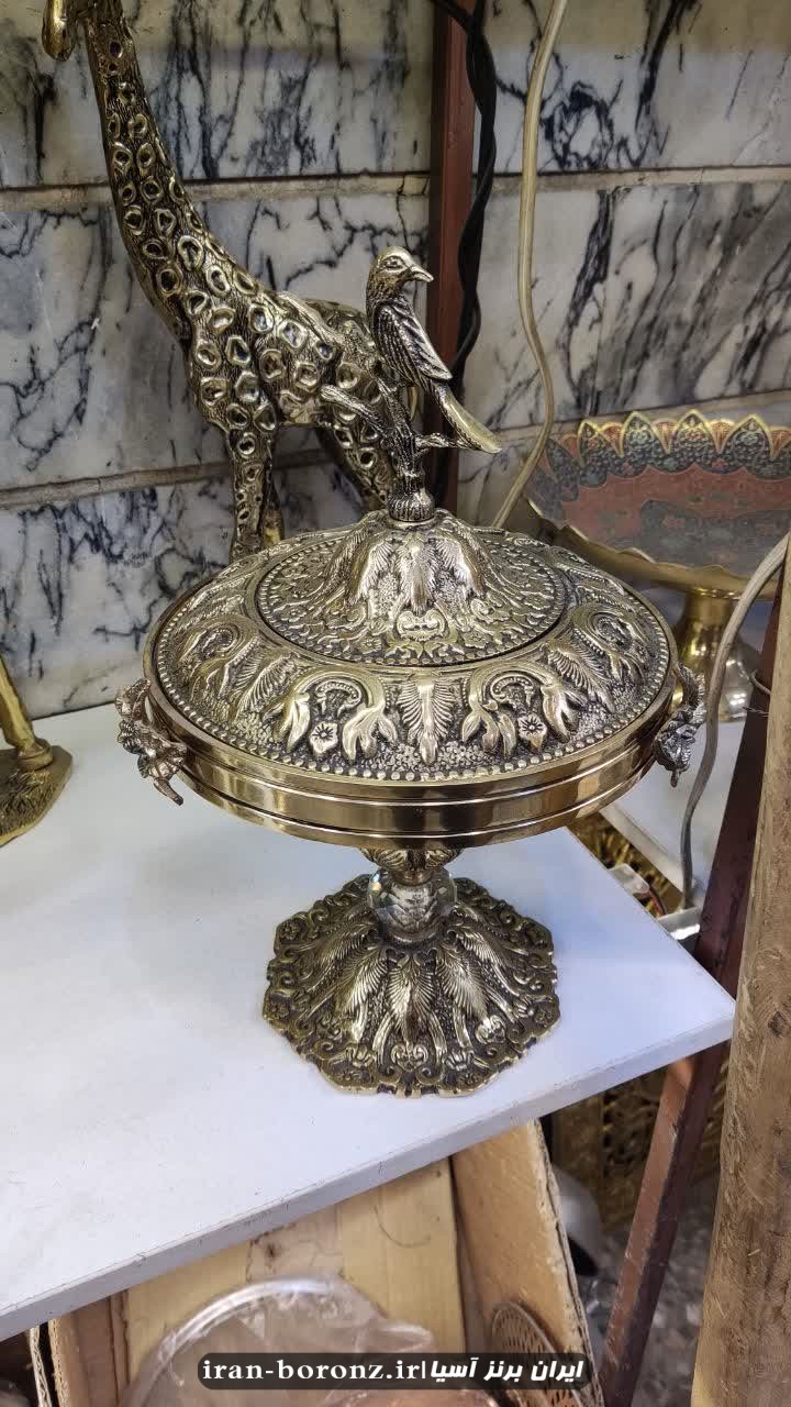 شکلات خوری برنزی مدل کبوتر