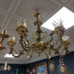 لوستر 6 شاخه برنزی مدل پرستو