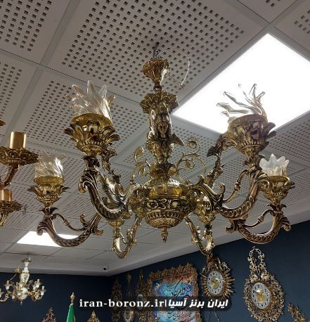 لوستر برنزی 6 شاخه