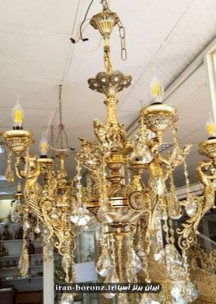 لوستر برنجی مدل فرشته 6 شش شاخه