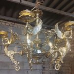 لوستر برنزی مدل فرشته شاخه