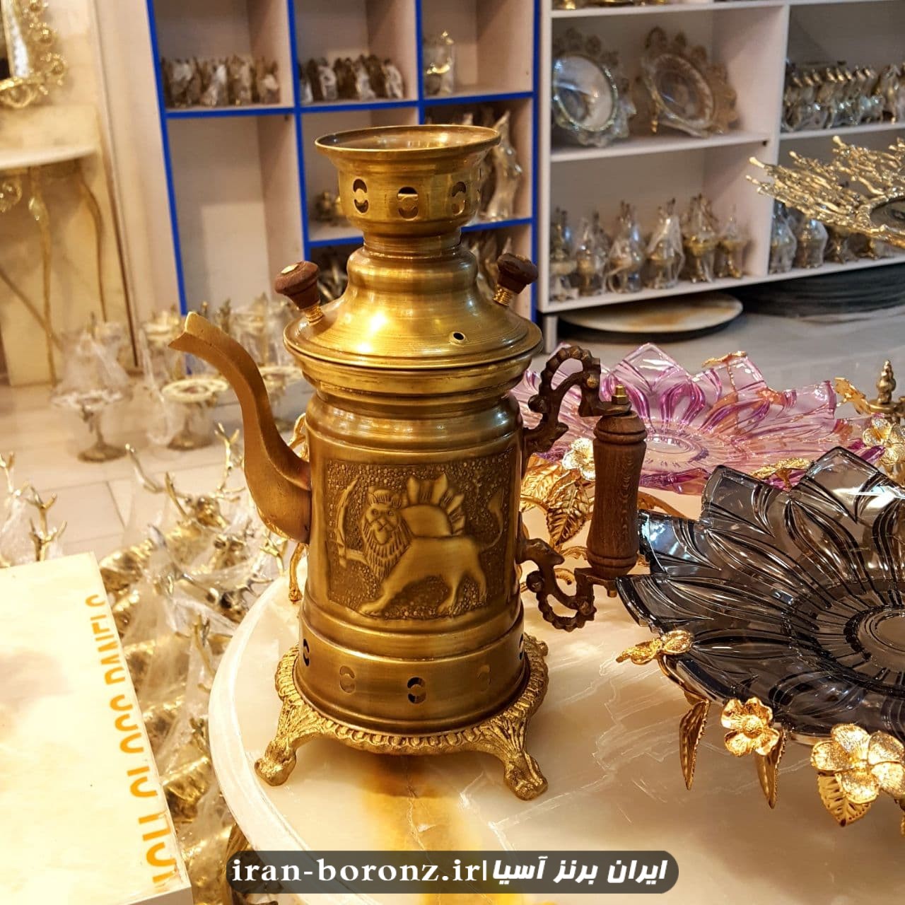 کتری شکاری برنزی مدل استوانه ای