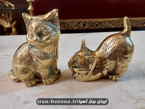 مجسمه گربه برنزی